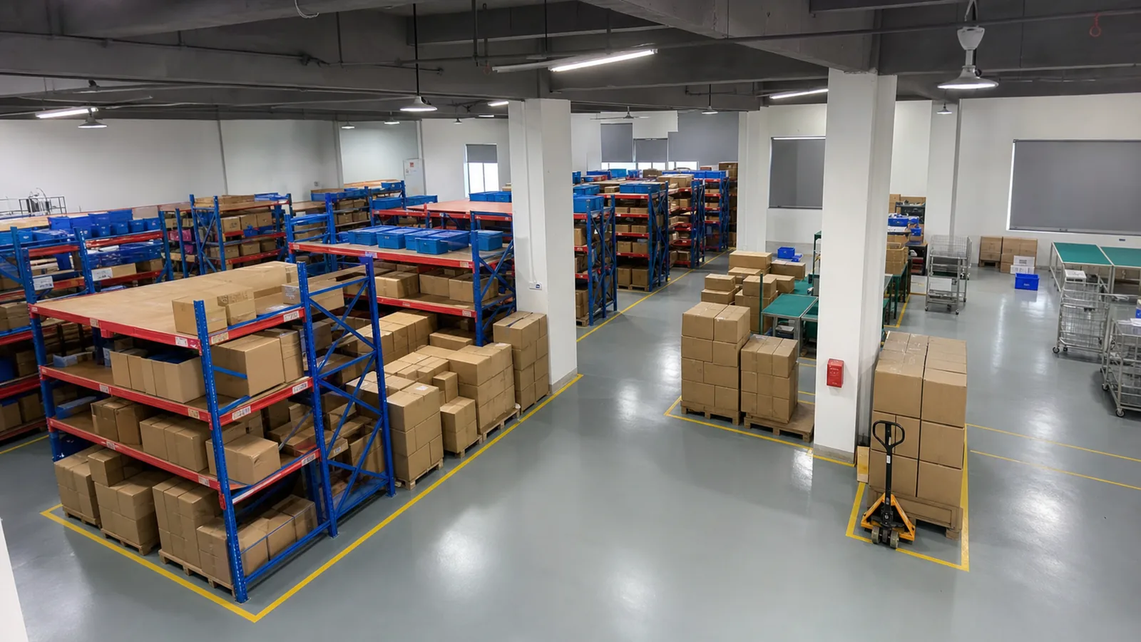 Jihang warehouse and packing area